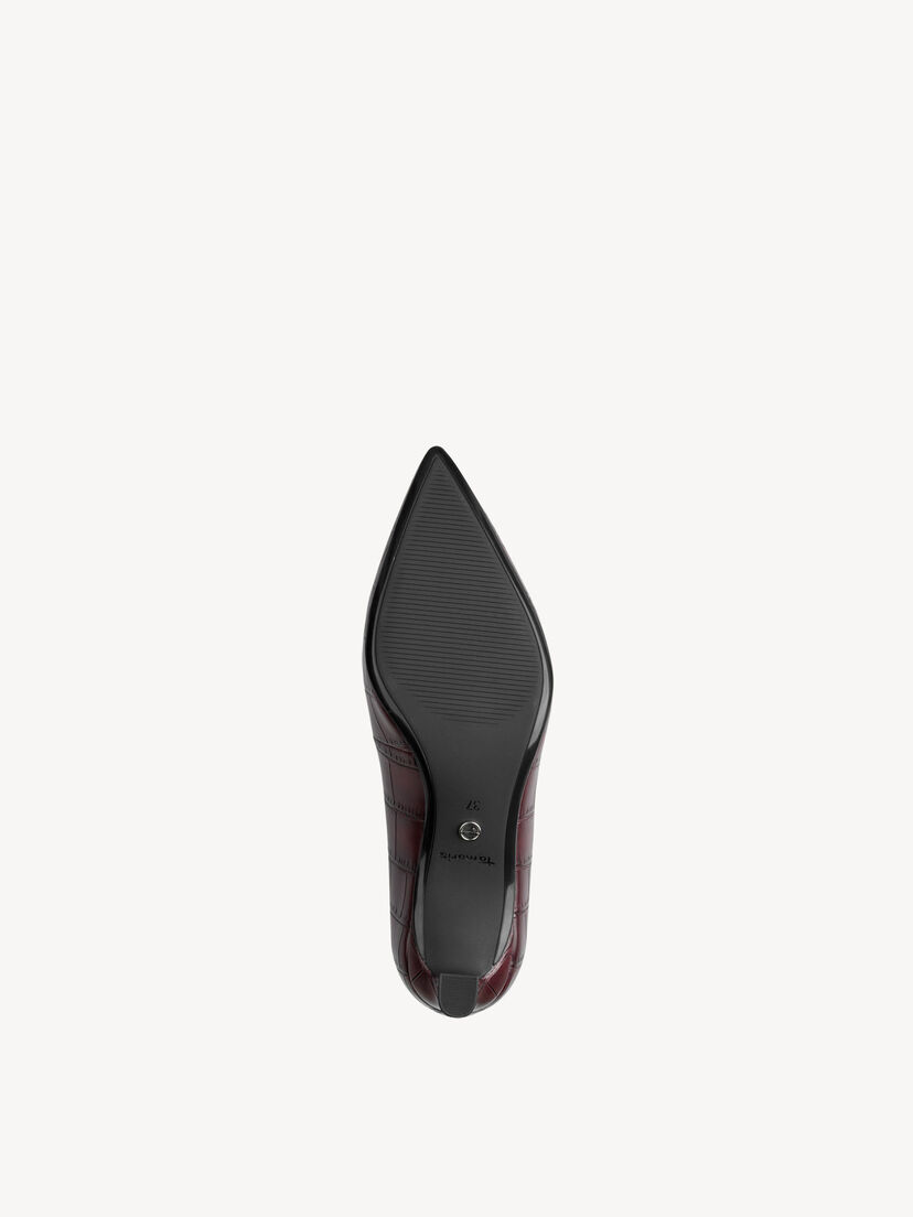 Pumps - rood, MERLOT CROCO, hi-res