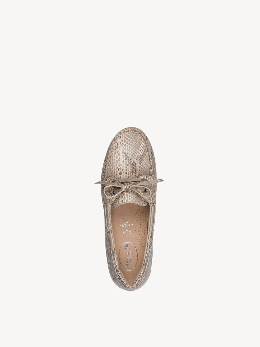 Leren Mocassin - beige, BEIGE SNAKE, hi-res