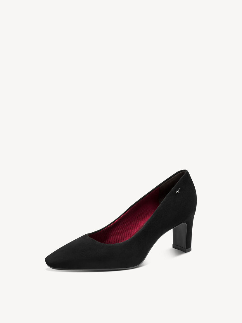 Leren Pumps - zwart, BLACK, hi-res