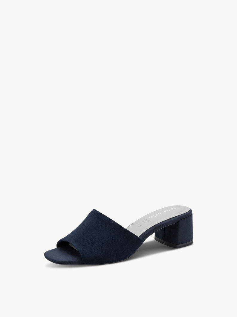 Leather Mule - blue, NAVY SUEDE UNI, hi-res