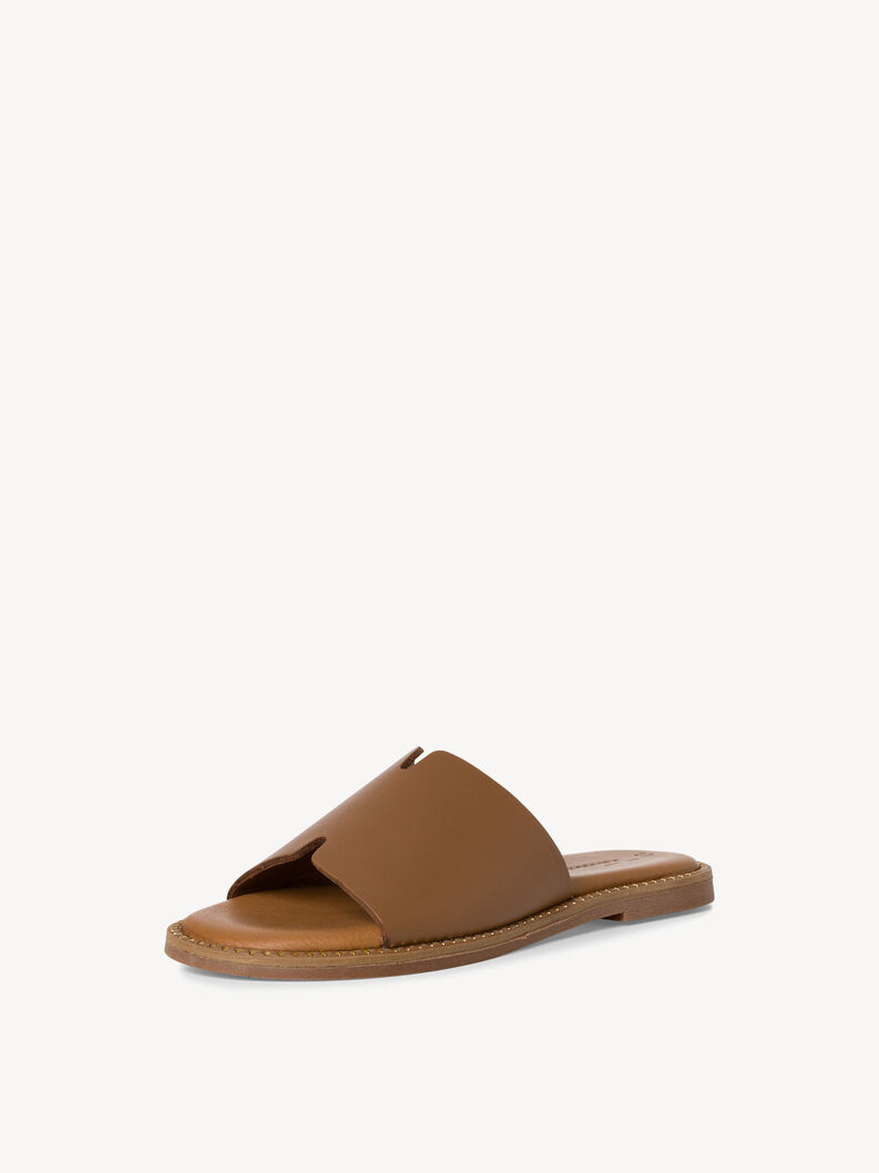 Mule en cuir - marron, cognac, hi-res