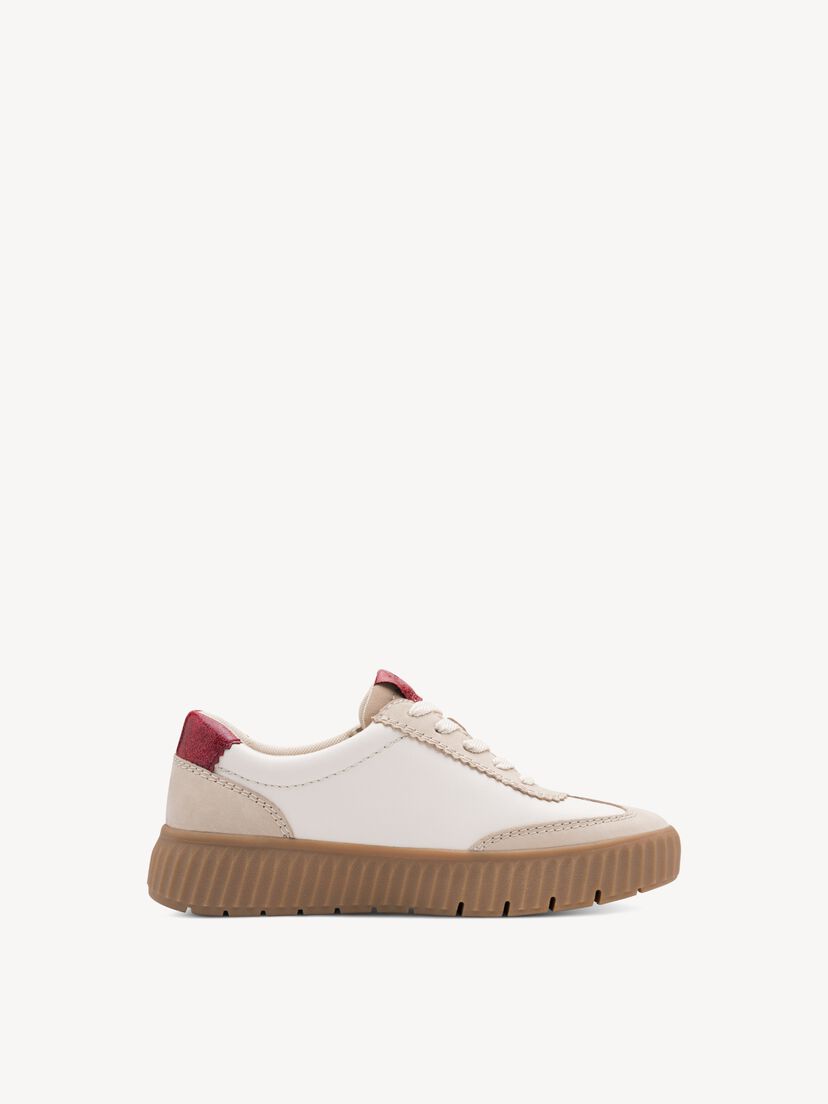 Sneaker - beige, BEIGE/RED, hi-res