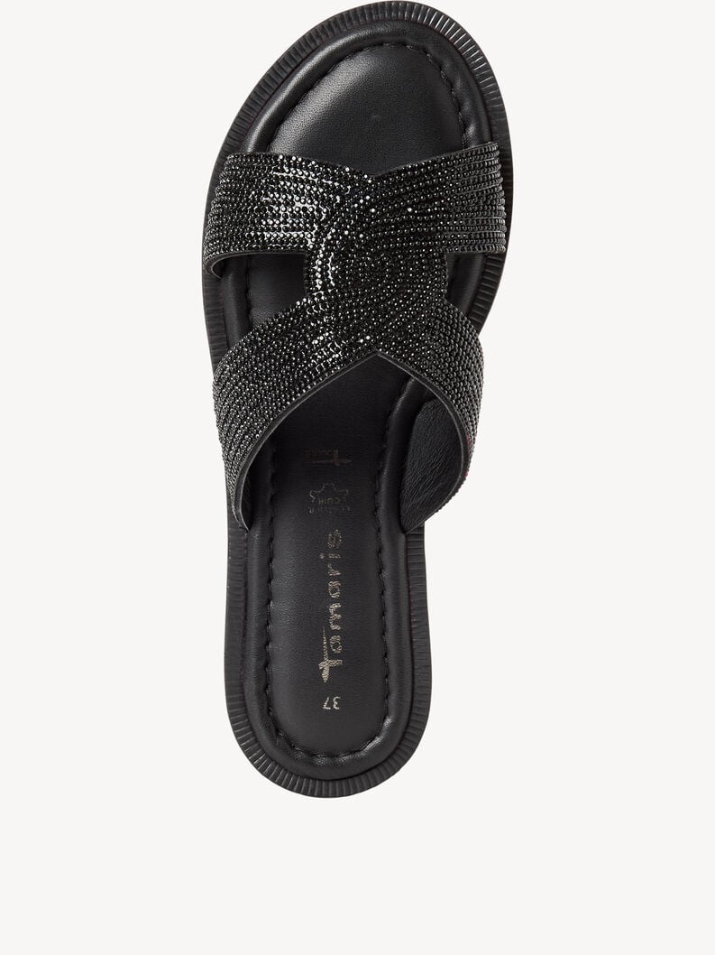 Lederpantolette - schwarz, BLACK GLAM, hi-res
