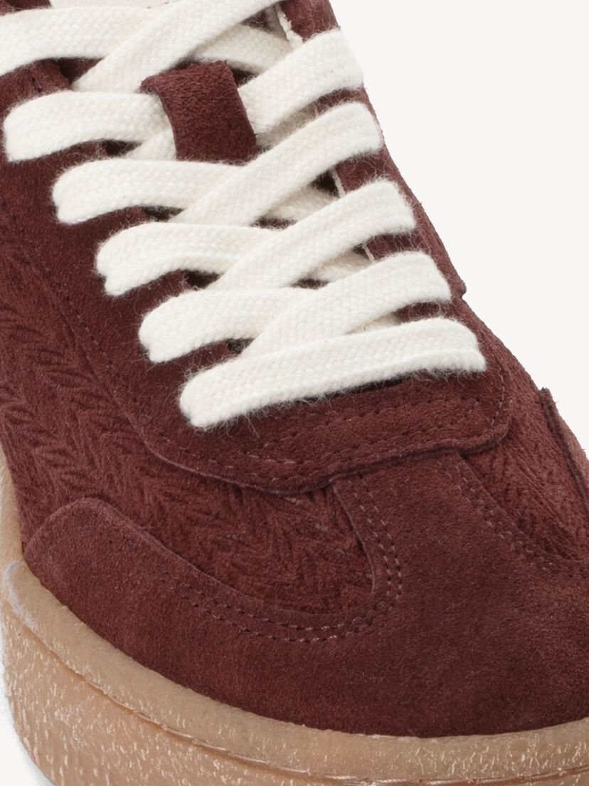Leren Sneaker - rood, BORDEAUX, hi-res