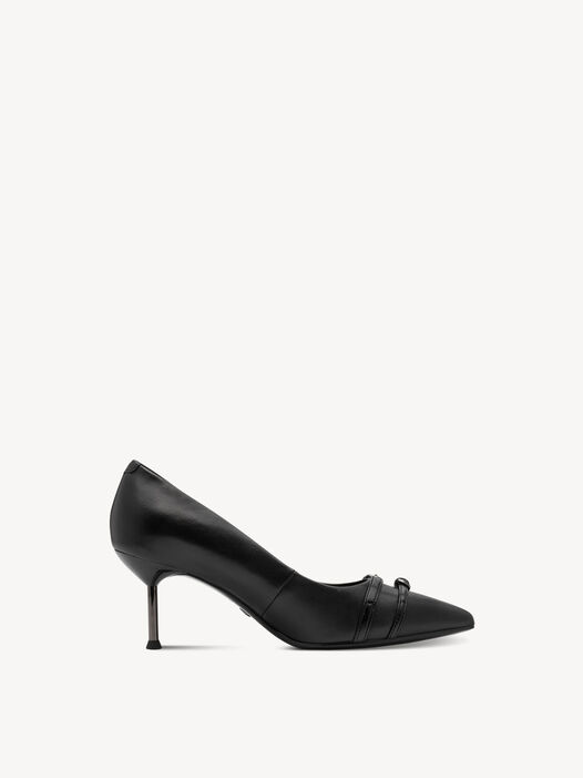 Pumps, BLACK LEATHER, hi-res