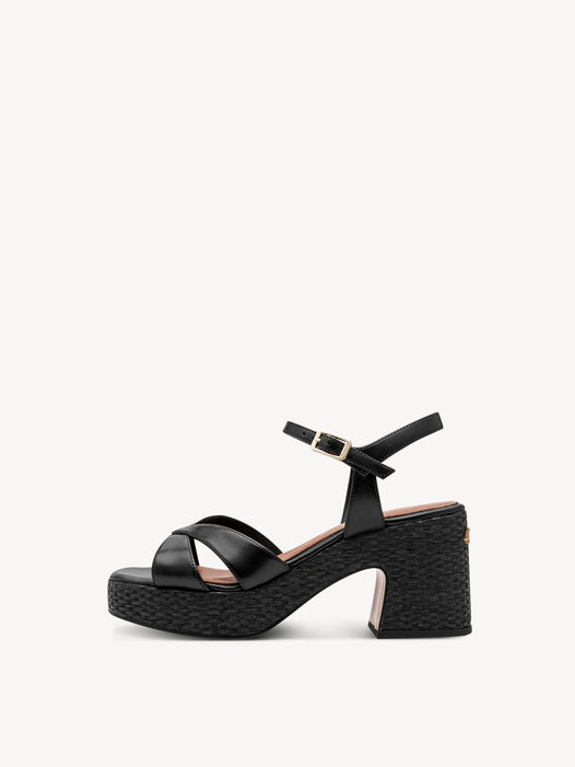 Sandaaltje, BLACK LEATHER, hi-res