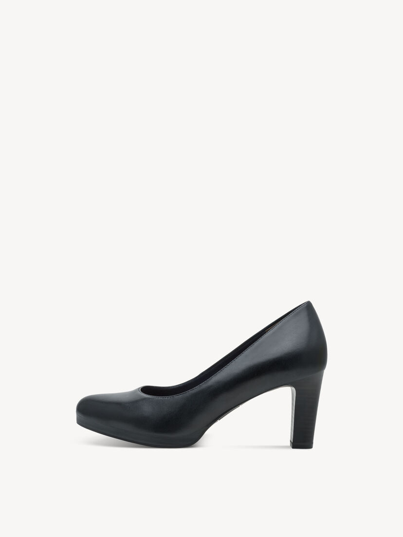 Leren Pumps - blauw, NAVY, hi-res