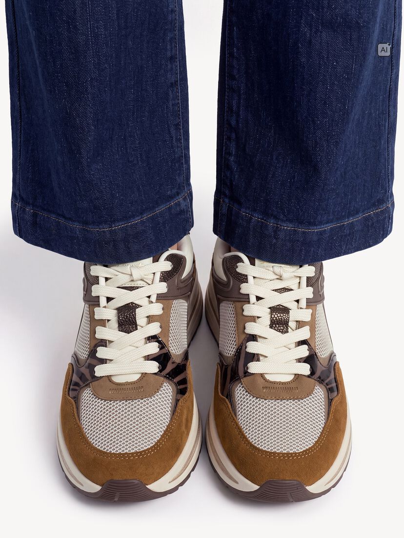 Sneaker - bruin, LEOPARD COMB, hi-res