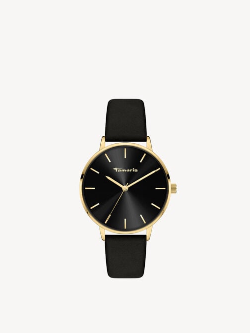 Uhr, schwarz, hi-res