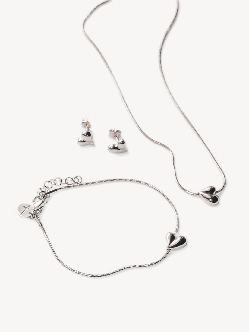 Schmuck Set Heart silber, , hi-res