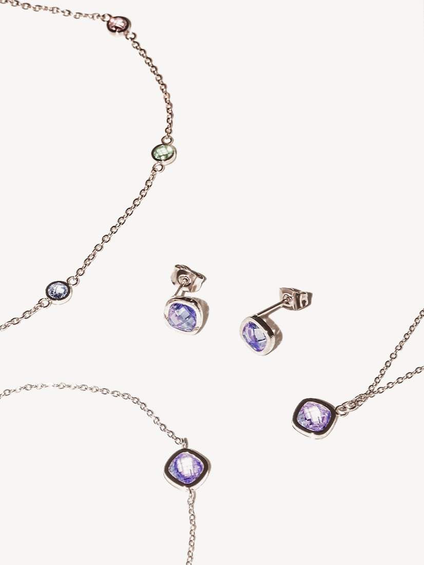 Schmuck Set Glittering Stone silber, , hi-res